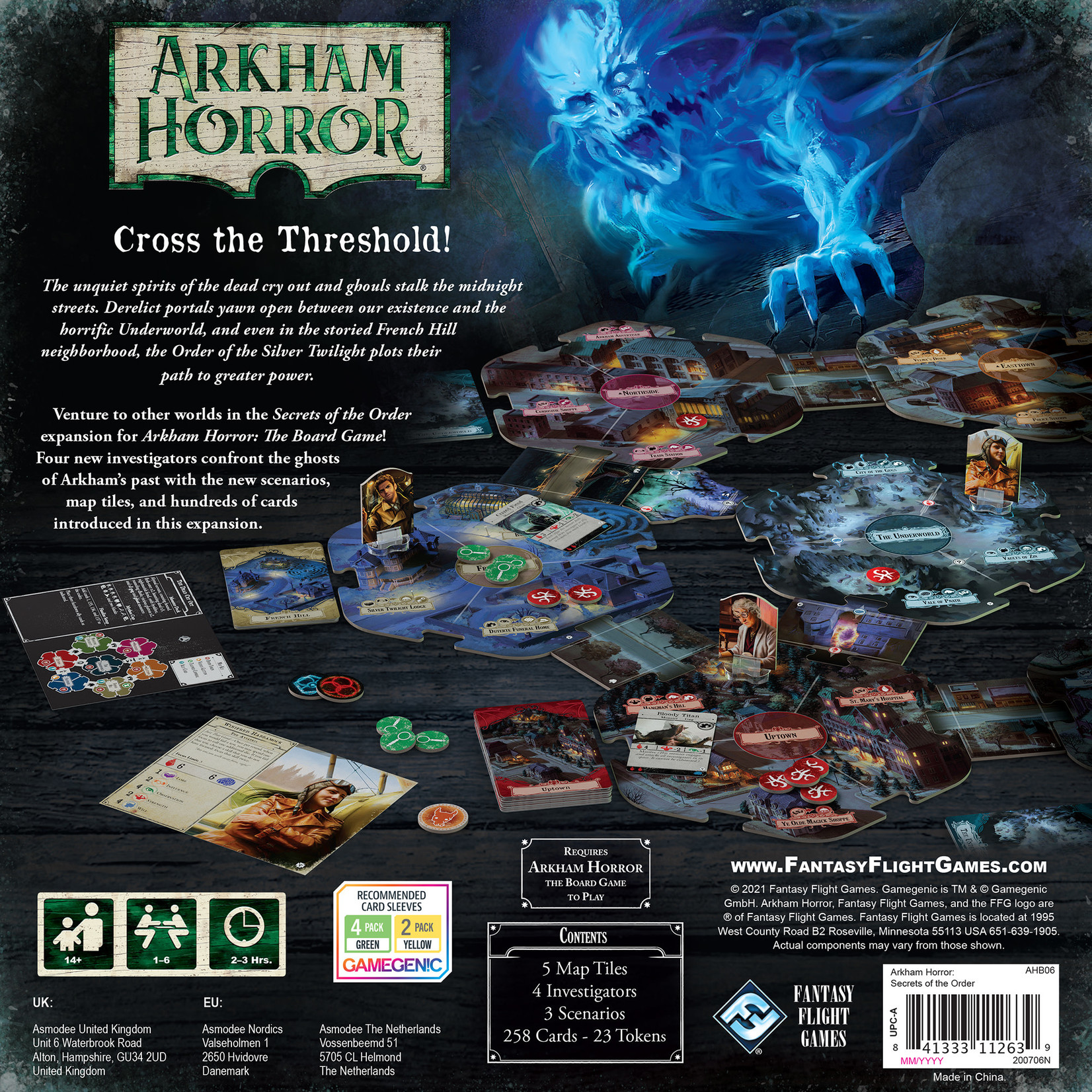 Игра тайны аркхема. Arkham Horror 3rd Edition. Тайны Аркхема настольная игра. Ужасы Аркхема настольная игра. Ужас Аркхема секреты ордена.