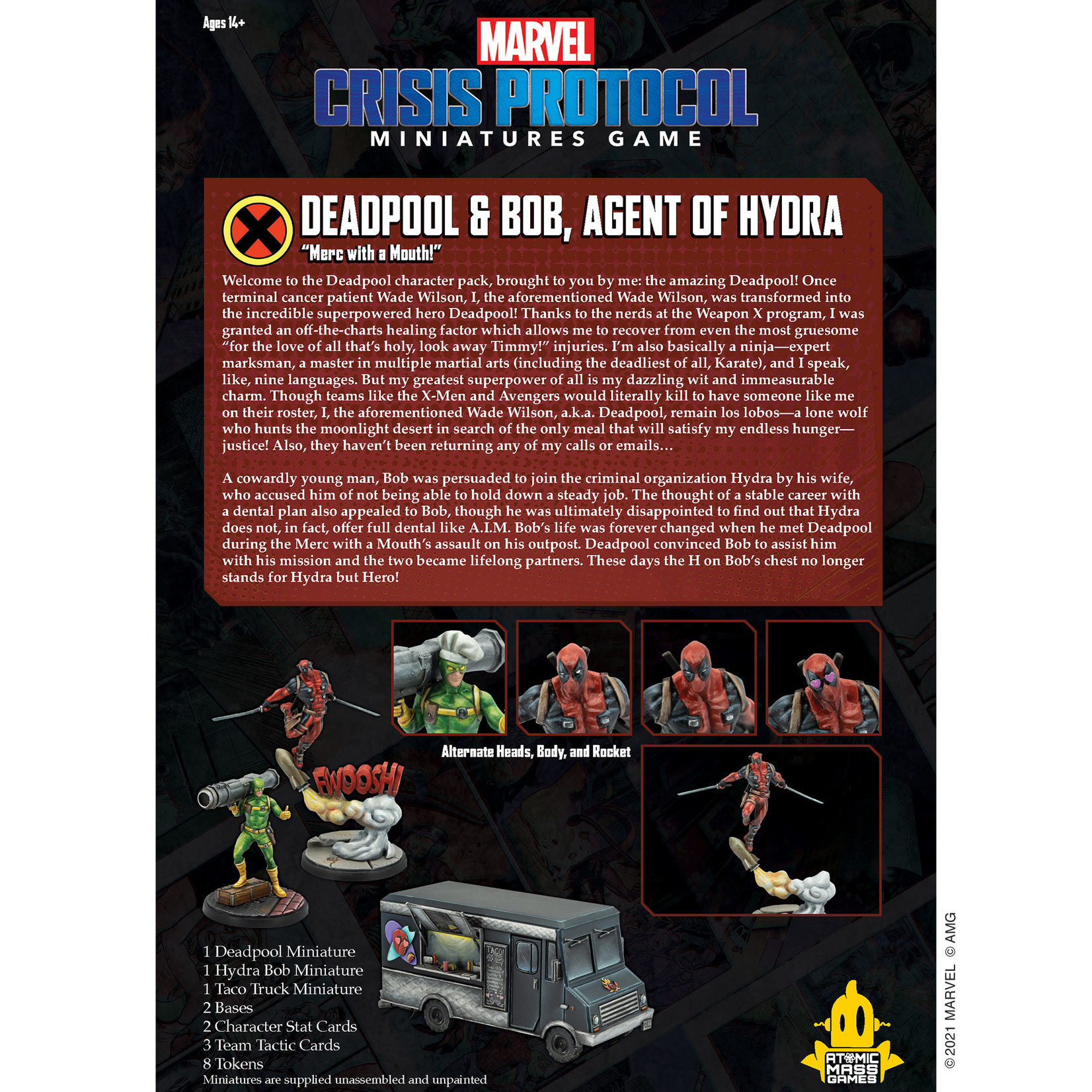 Atomic Mass Games Marvel Crisis Protocol: Deadpool & Bob, Agent of Hydra Character Pack