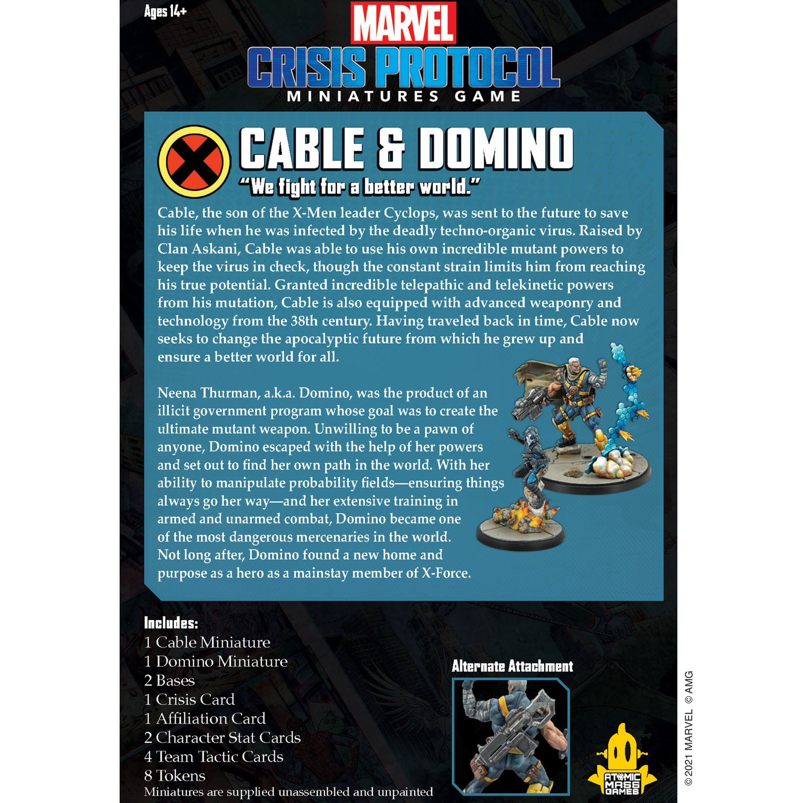 Atomic Mass Games Marvel Crisis Protocol: Domino & Cable Character Pack