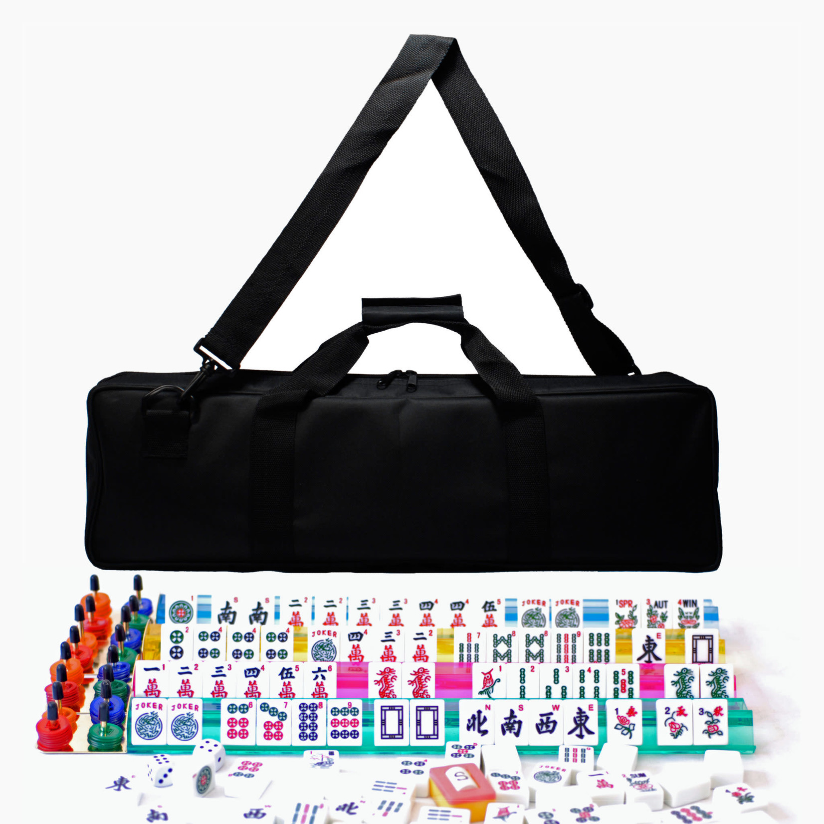 Wood Expressions American Mahjong in Canvas Bag