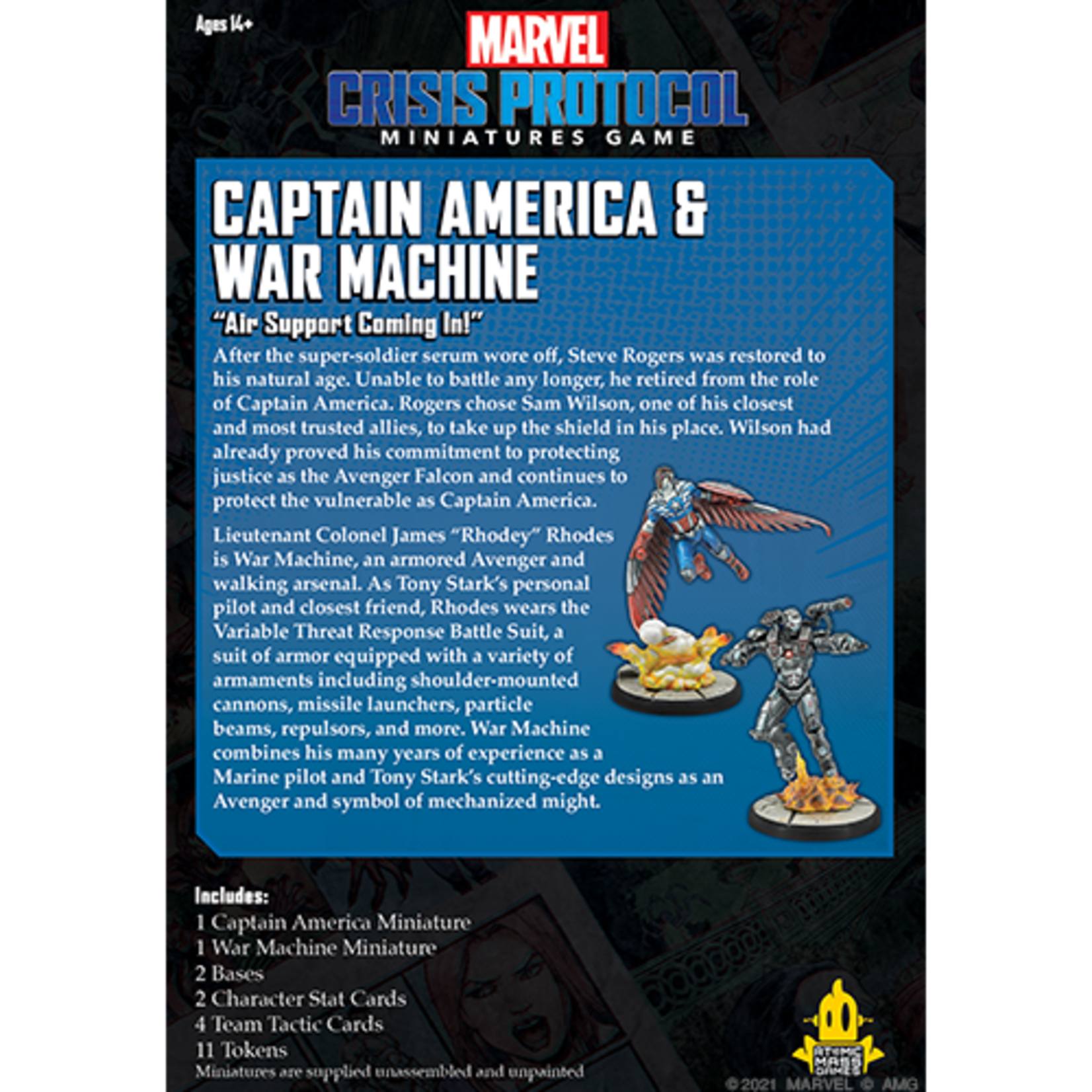 Atomic Mass Games Marvel: Crisis Protocol  Captain America & War Machine Character Pack