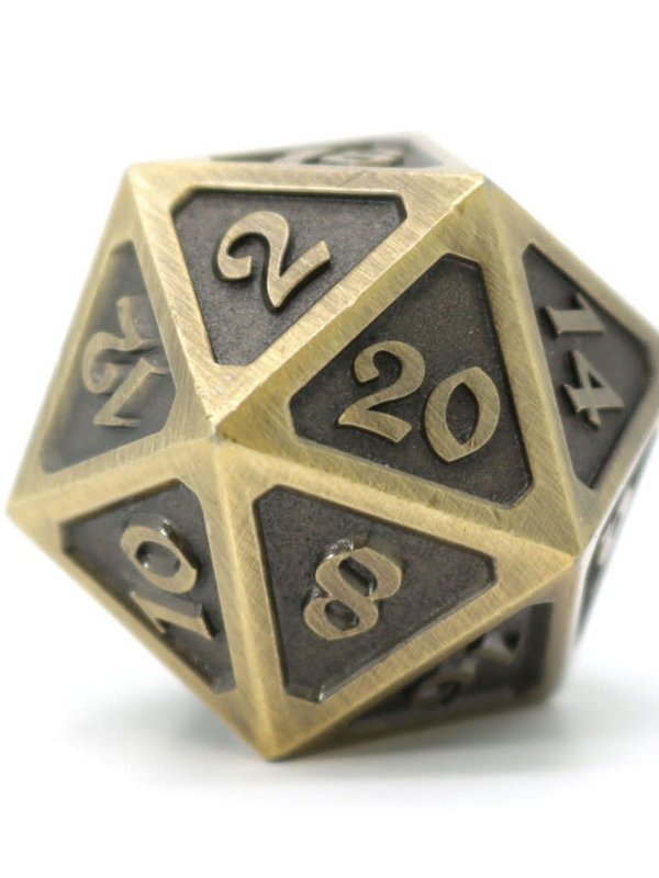 Die Hard Dice Dire d20 - Mythica Battleworn Gold