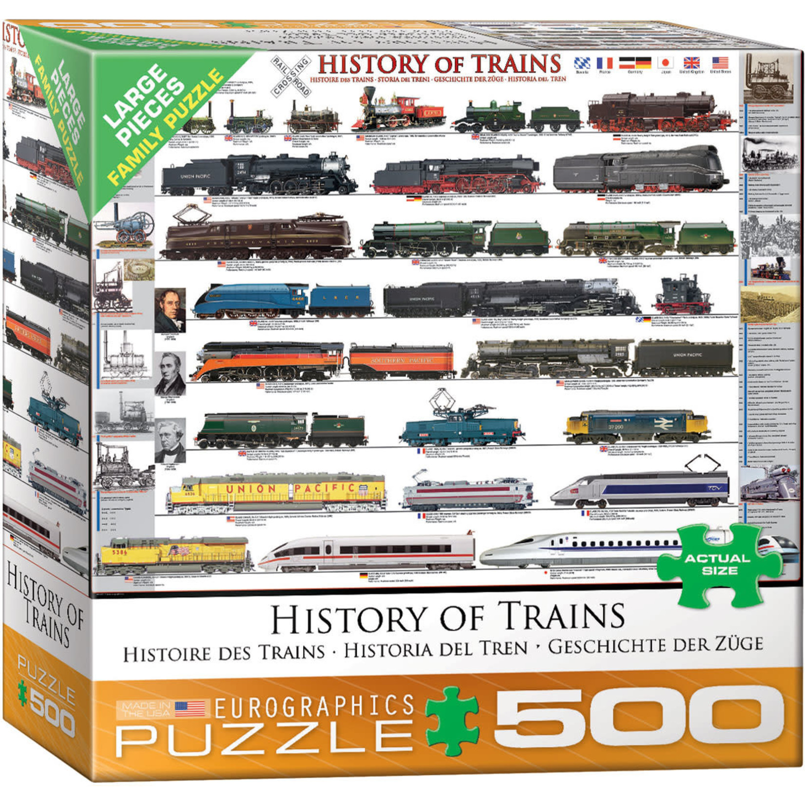 EuroGraphics History of Trains 500pc