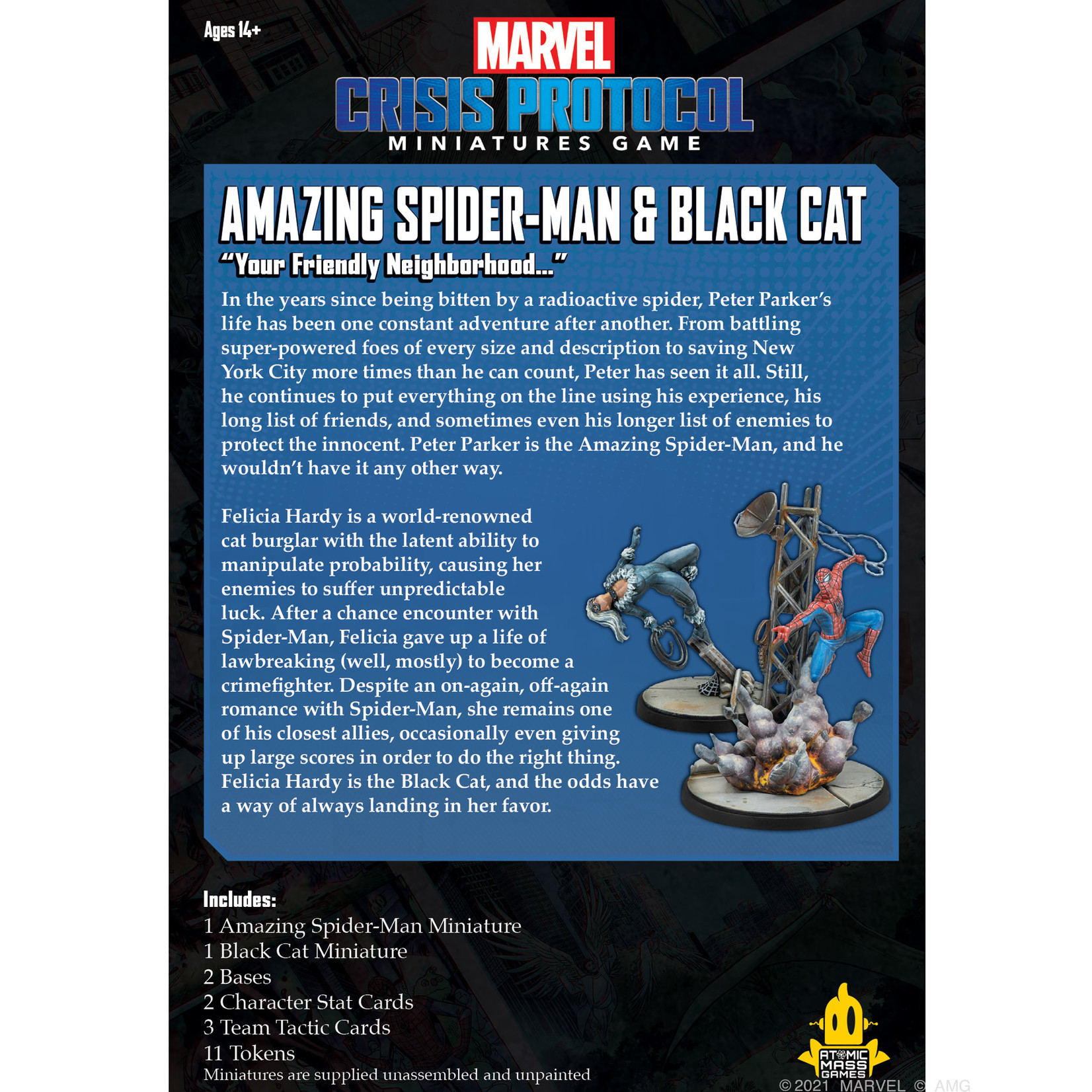 Atomic Mass Games Marvel Crisis Protocol Amazing Spider-Man & Black Cat Character Pack