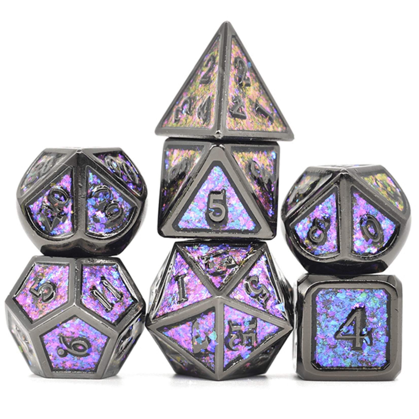 Foam Brain Games Color Shifting Night Sky Metal Dice Set