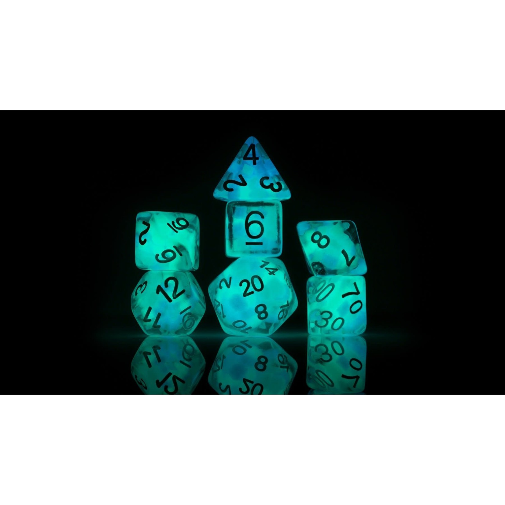 Sirius Dice RPG Dice Set (7) Cotton Candy Glowworm