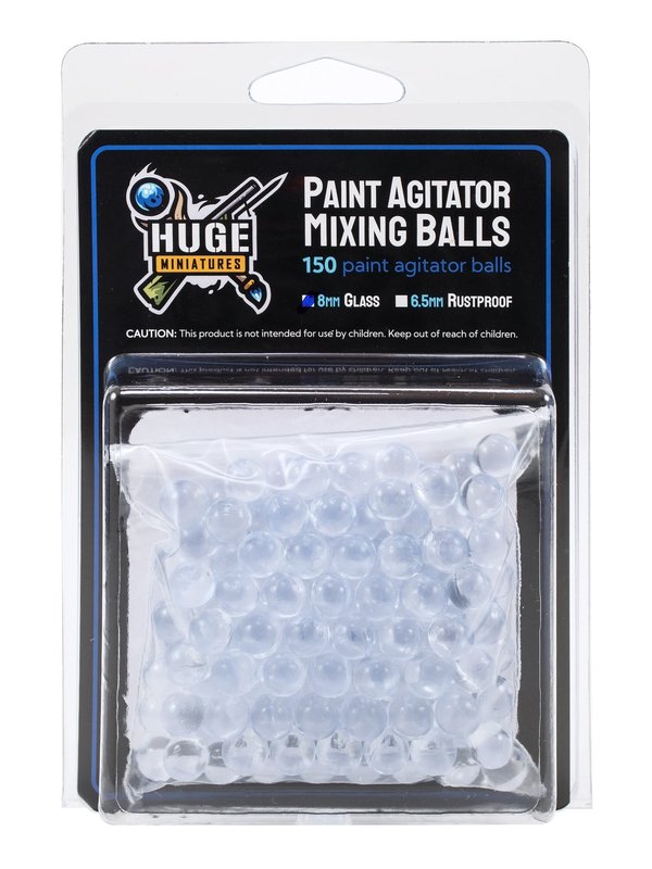 Huge Miniatures Glass Paint Agitator Balls - 150 pack