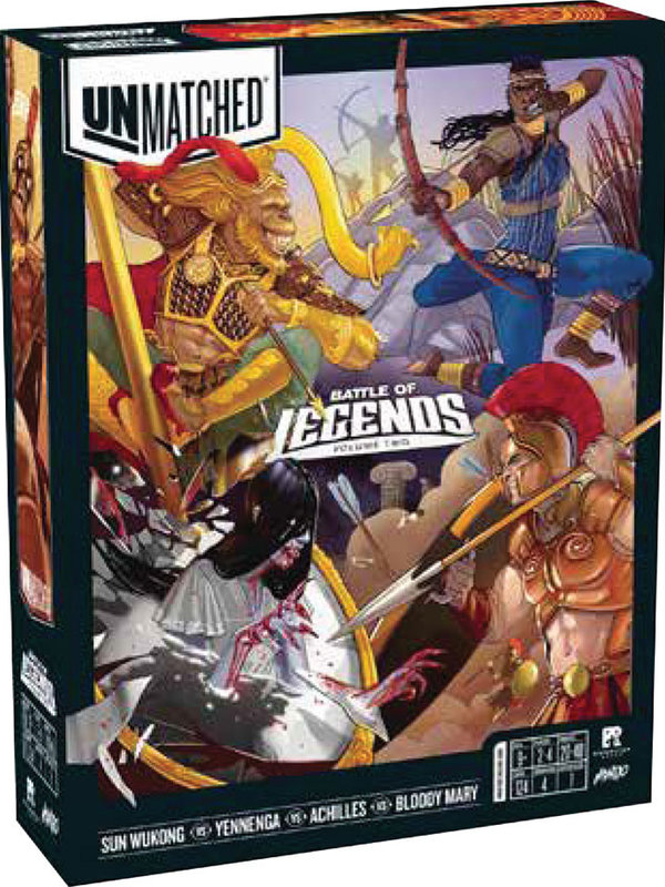 Restoration Games Unmatched: Battle of Legends Vol. 2 - Achilles, Yennenga, Sun Wukong, Bloody Mary