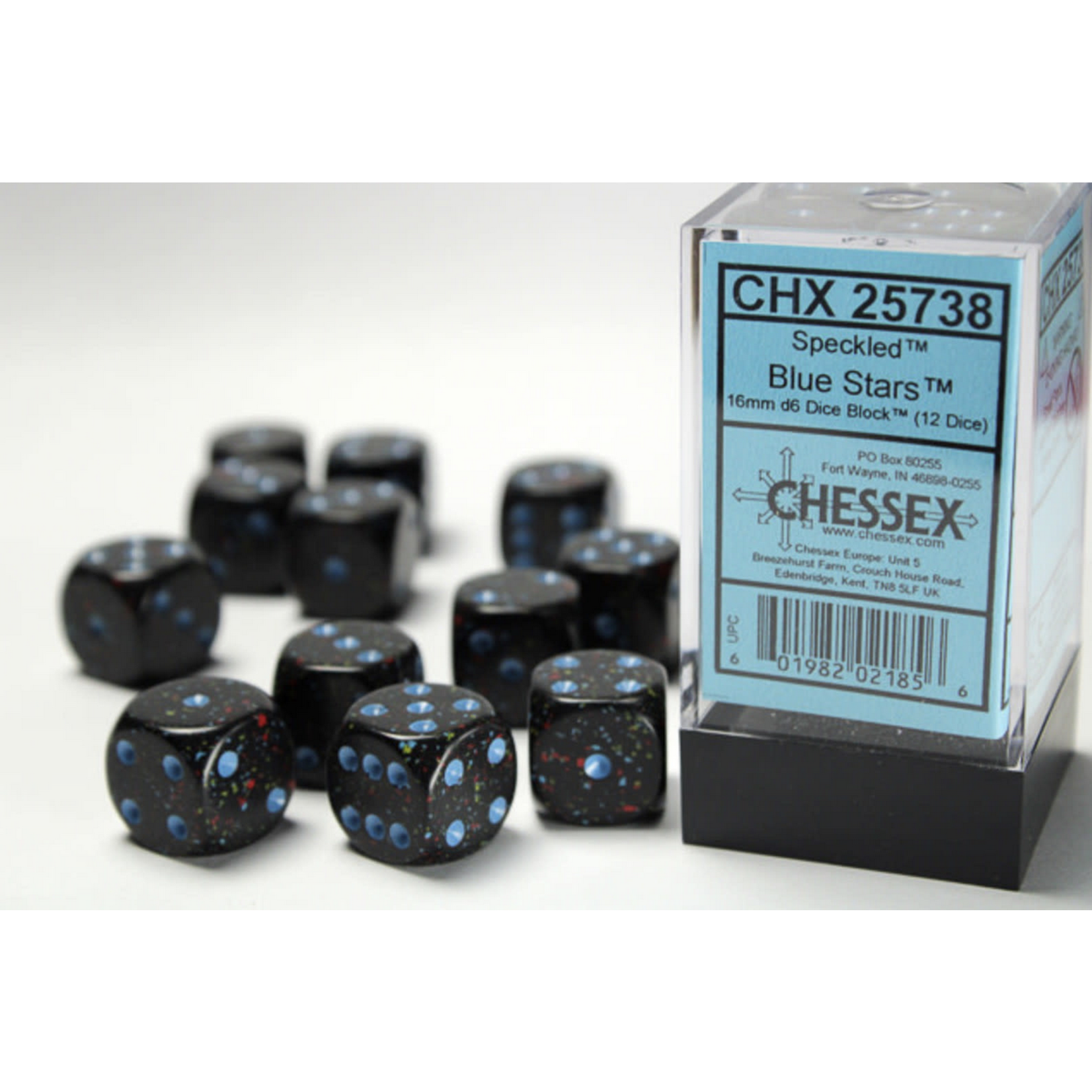 Chessex Speckled Blue Stars d6 16mm (12)