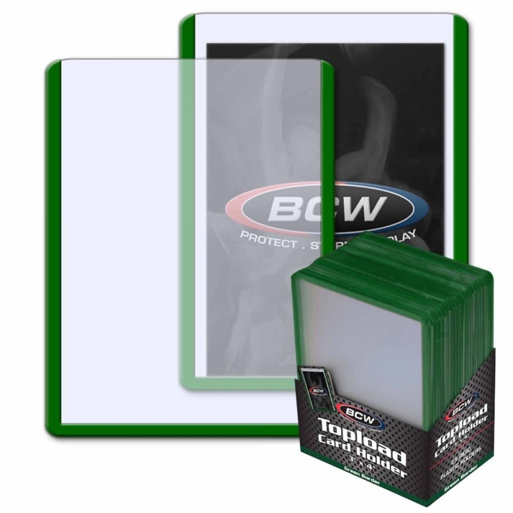 BCW Topload Holder 3x4 Green (25)
