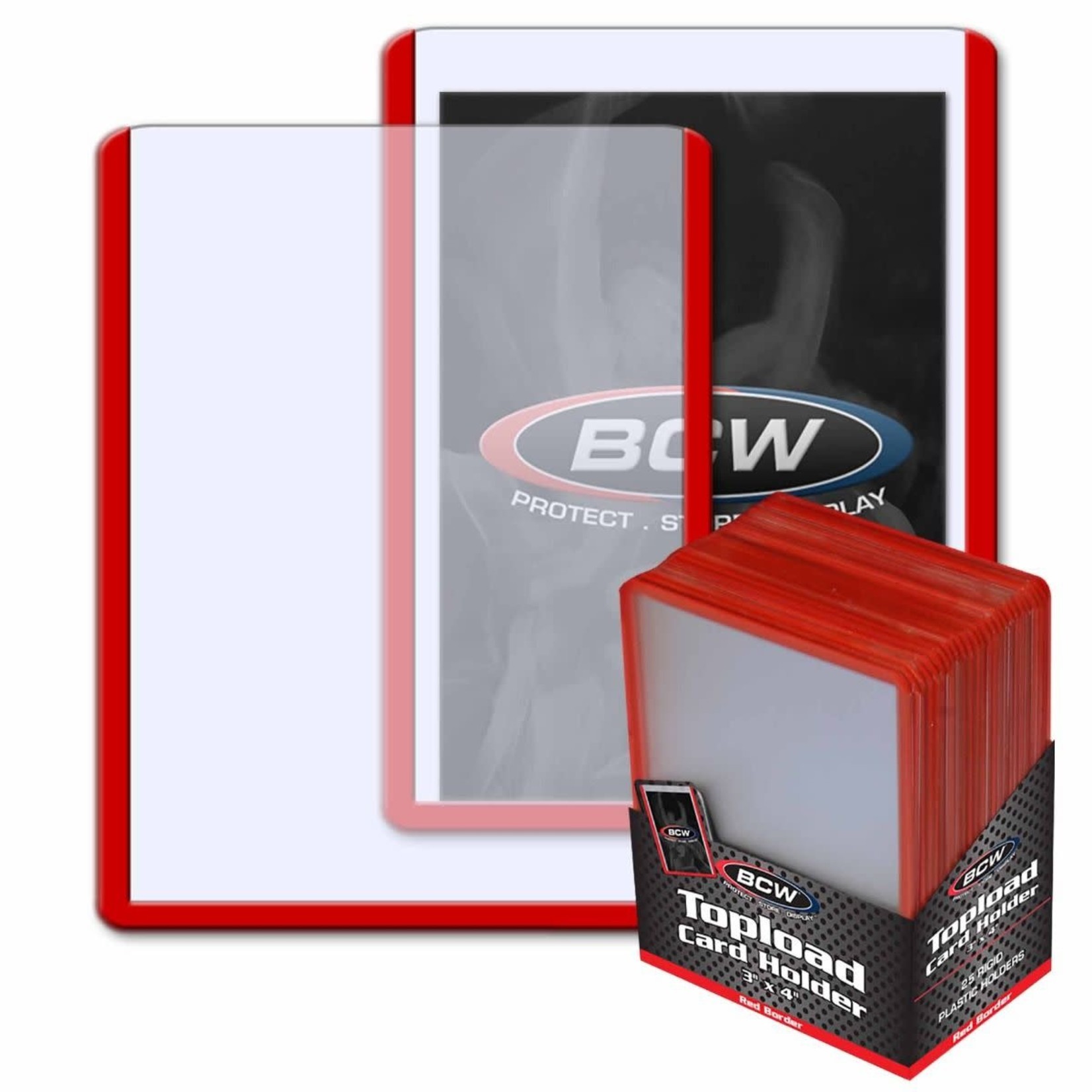 BCW Topload Holder 3x4 Red (25)
