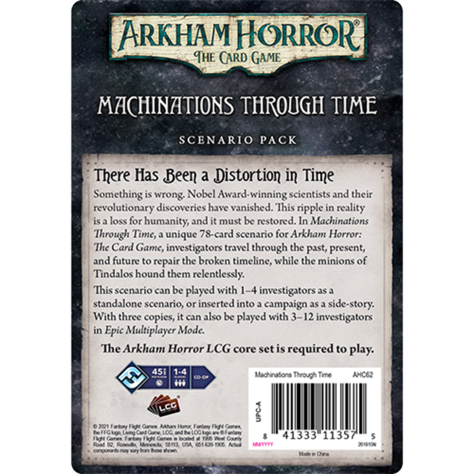 Fantasy Flight Games AH LCG Machinations Through Time Scenario Pack