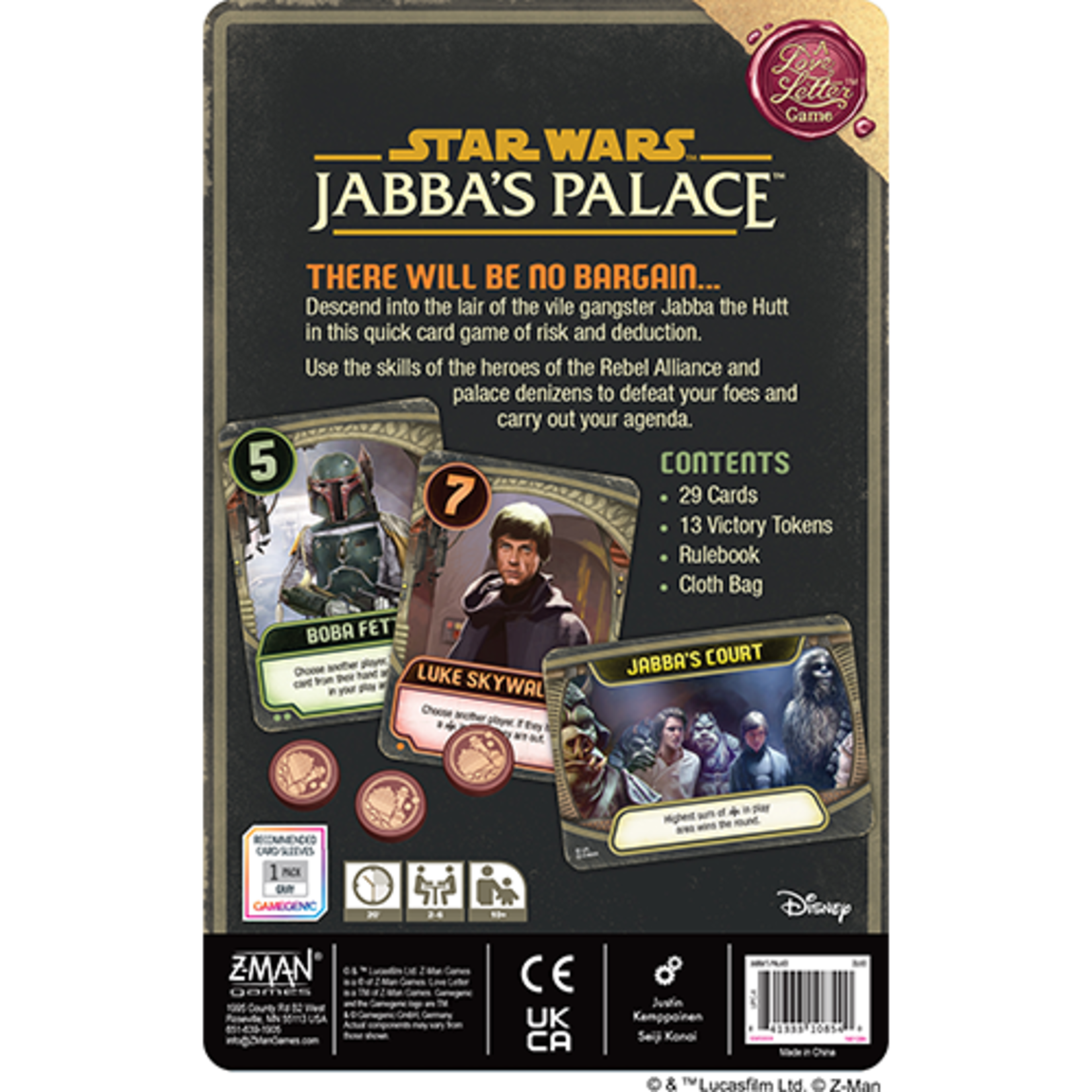 ZMan Games Jabba's Palace A Love Letter Game