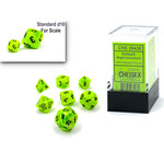 Chessex Vortex Mini Bright Green/Black 7-Die Set