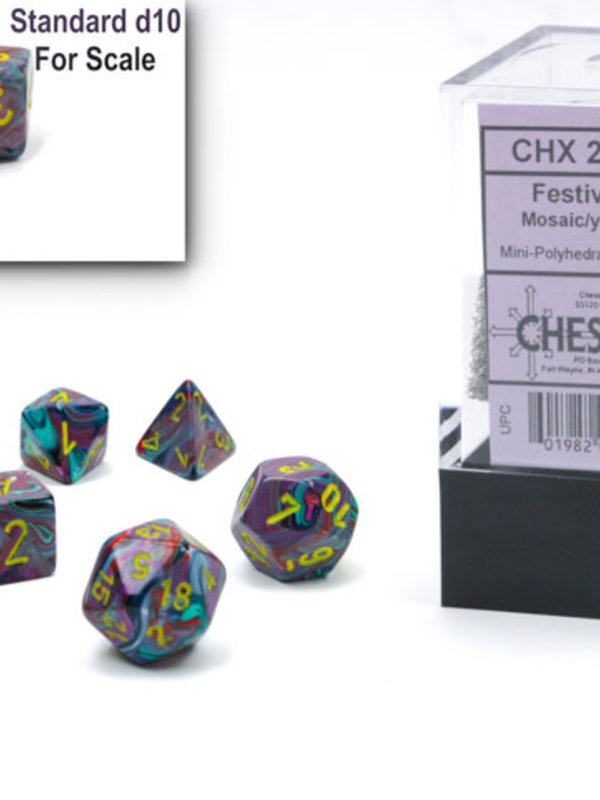 Chessex Festive Mini Mosaic/Yellow7-Die Set