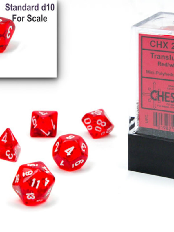 Chessex Translucent Mini Red/White 7-Die Set