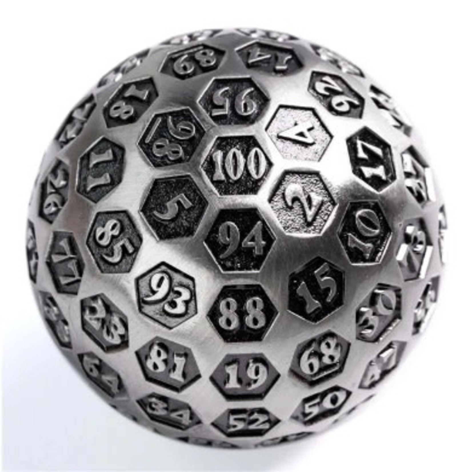 Foam Brain Games Inscribed 45mm Metal d100 Silver