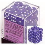 Chessex Opaque Purple white 12mm d6 set 36