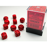 Chessex Opaque: 12mm D6 Red/Black (36)