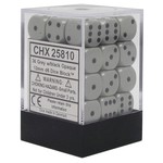 Chessex Opaque: 12mm D6 Grey/Black (36)