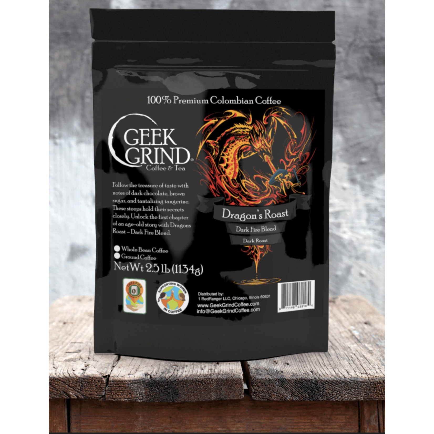 Geek Grind Dragon's Roast Dark Fire Blend