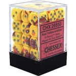 Chessex Gemini 5: 12mm D6 Red Yellow/Silver (36)