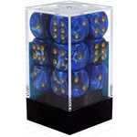 Chessex Vortex Blue Gold (12) d6 16mm