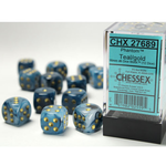 Chessex Phantom Teal/Gold 16mm D6 Block 12