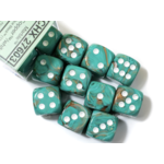 Chessex Dice Menagerie 10 12mm D6 Marble Oxi Copper (36)