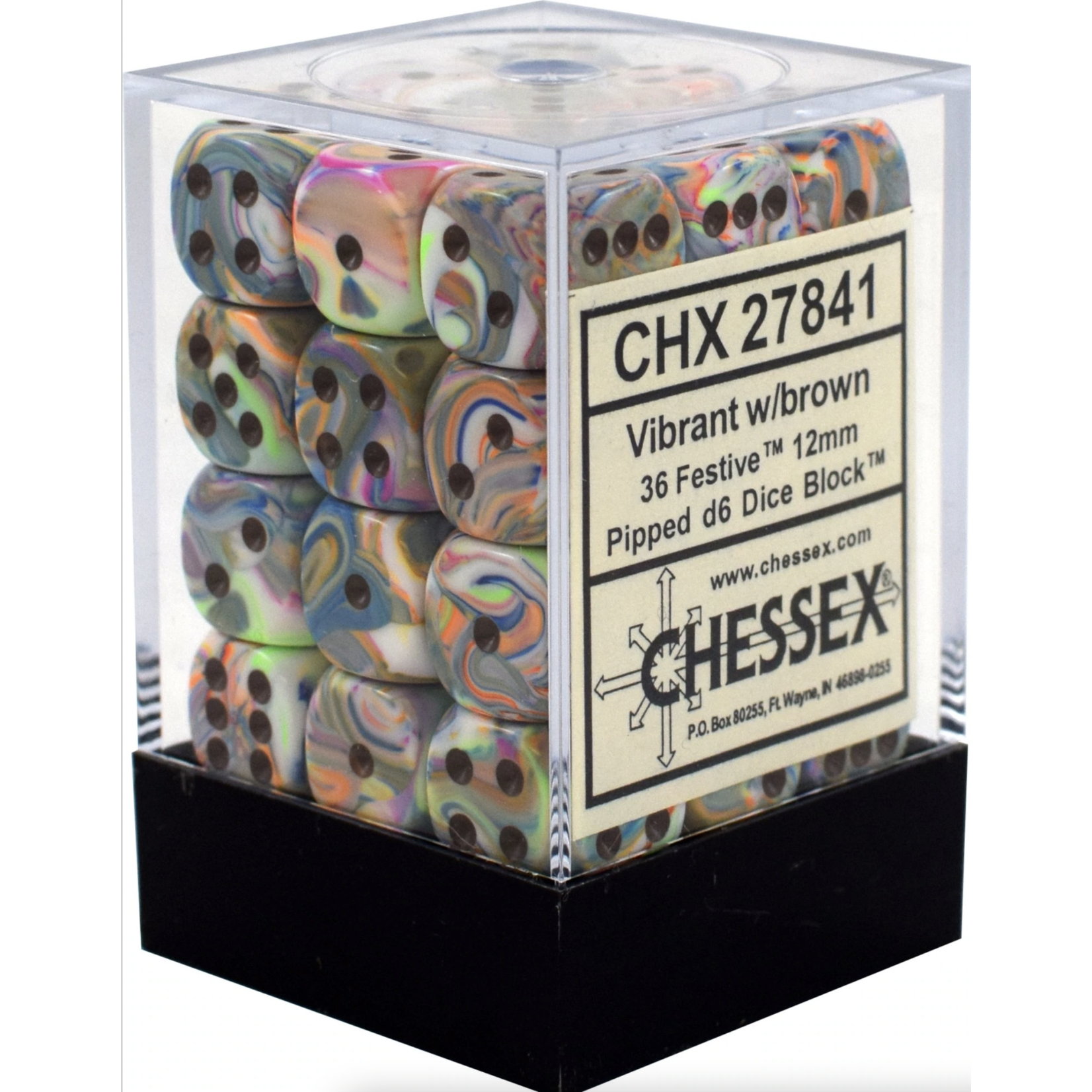 Chessex Festive Vibrant 12mm d6s (36)