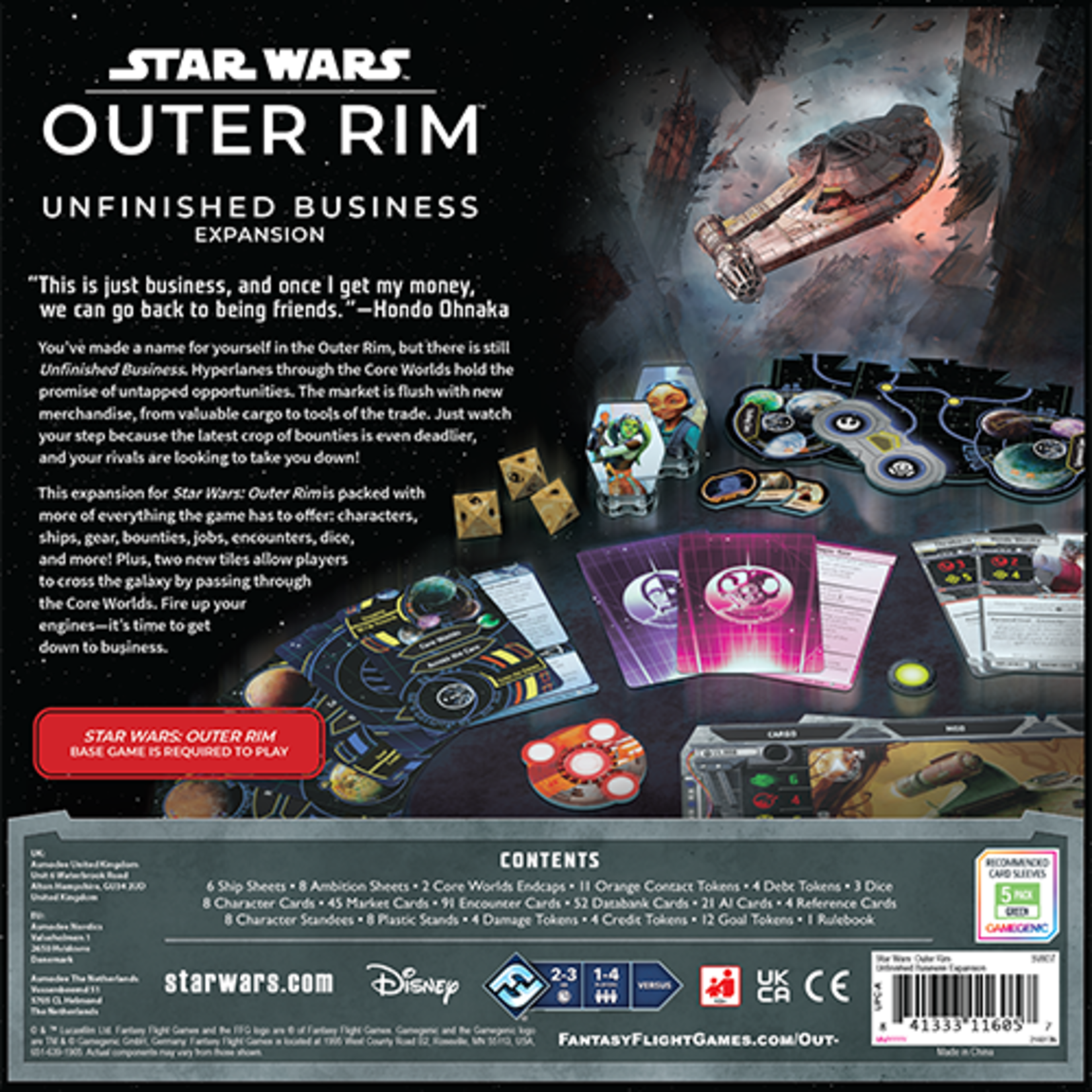 Fantasy Flight Games SW Outer Rim Unfinished Business