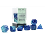 Chessex Gemini Blue Blue Light Blue 7 die set