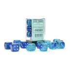 Chessex Gemini Blue Blue Light Blue Luminary 16mm d6