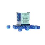 Chessex Gemini Blue Blue Light Blue Luminary 12mm d6 dice (36)