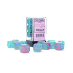 Chessex Gemini Gel Green Pink Blue Luminary 16mm d6