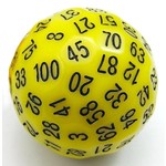 Foam Brain Games 100 Sided Die Yellow d100