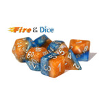 Gate Keeper Games Fire & Dice d7 set Halfsies Dice