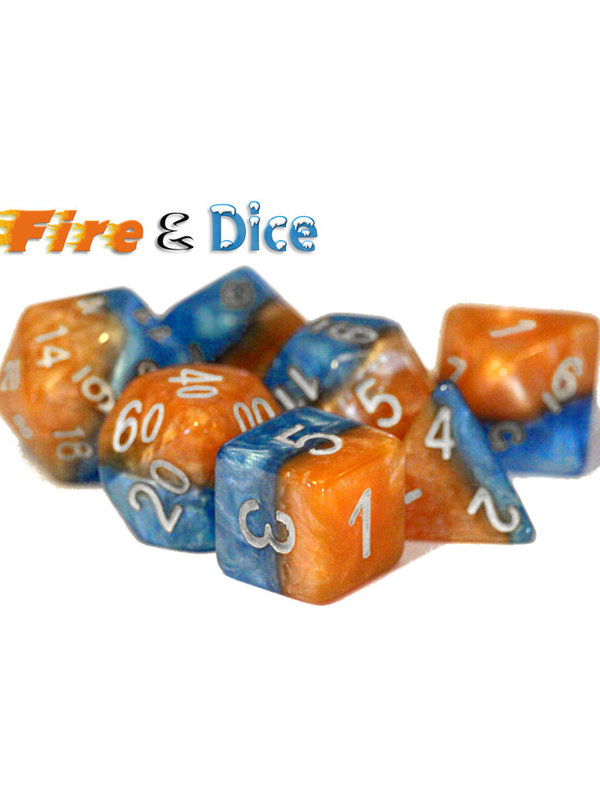 Gate Keeper Games Fire & Dice d7 set Halfsies Dice