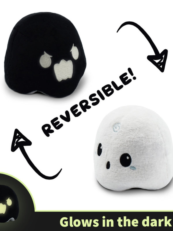 Unstable Games/Teeturtle Reversible Ghost Plush WH BK