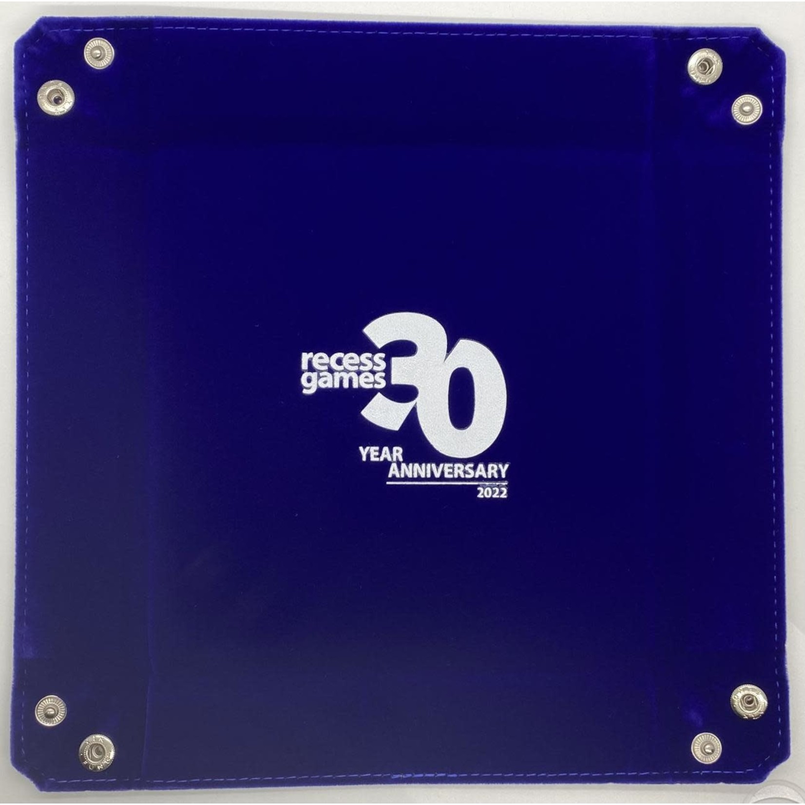 FanRoll 30th Anniversary Recess Games Velvet Folding Dice Tray - Blue