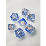 CLC Blue with Koi Fish 7 Polyhedral Dice Set