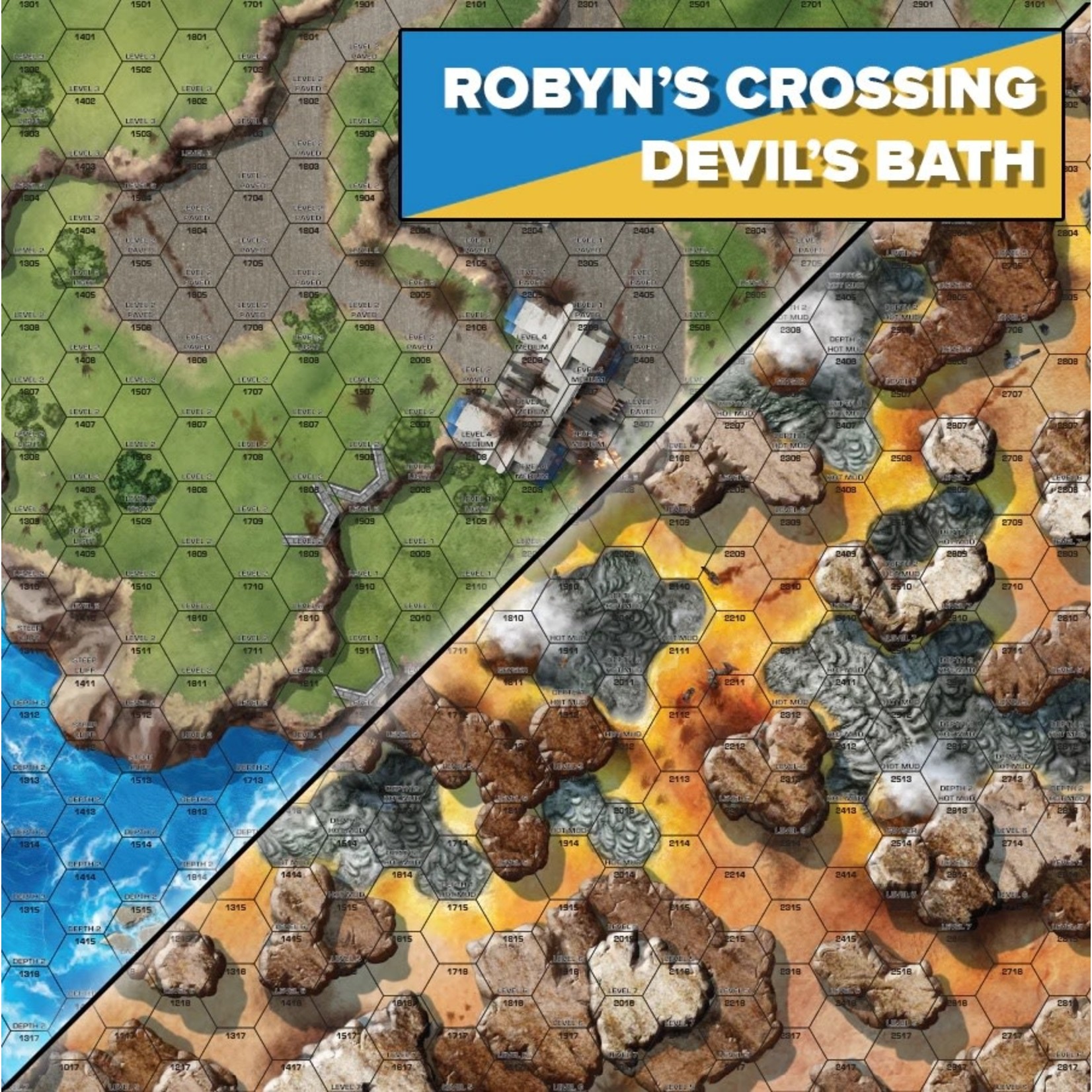 Catalyst Game Labs BattleTech Battle Mat Tukayyid Robyn's Crossing Devil's Bath