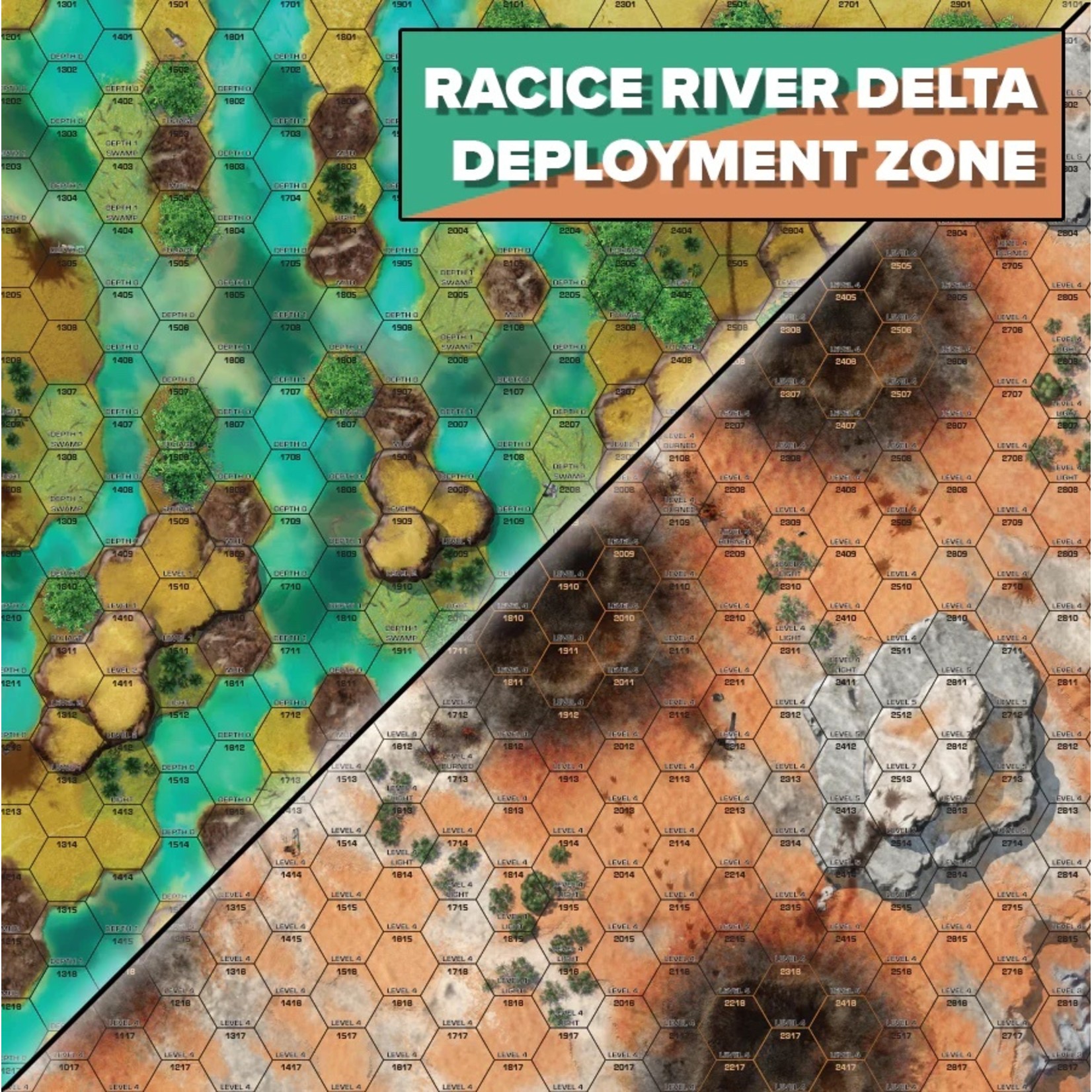 Catalyst Game Labs BattleTech Battle Mat Tukayyid Racice River Delta