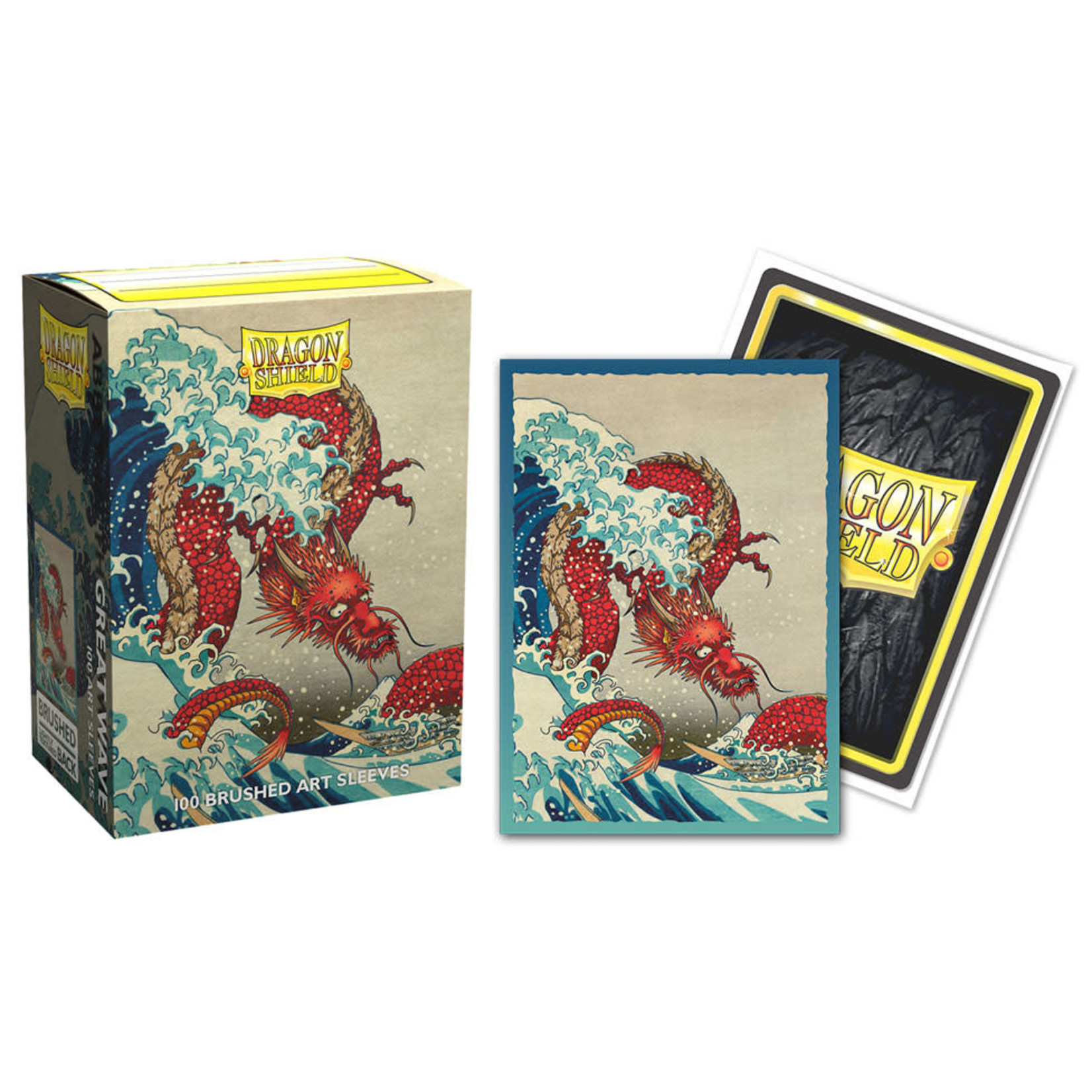 Arcane Tinmen Dragon Shields: (100) Brushed Art The Great Wave