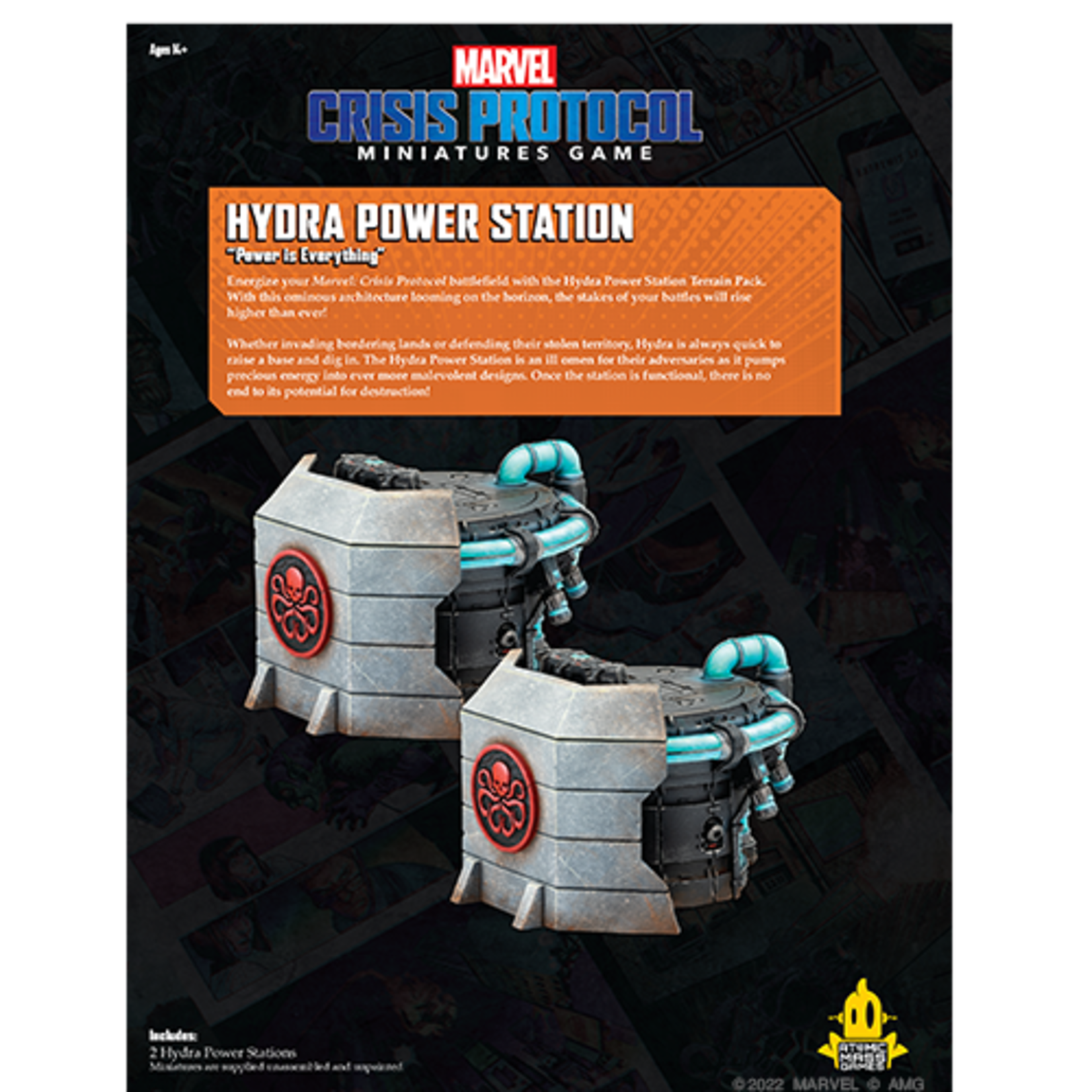 Atomic Mass Games Marvel Crisis Protocol Hydra Power Station Terrain Pack