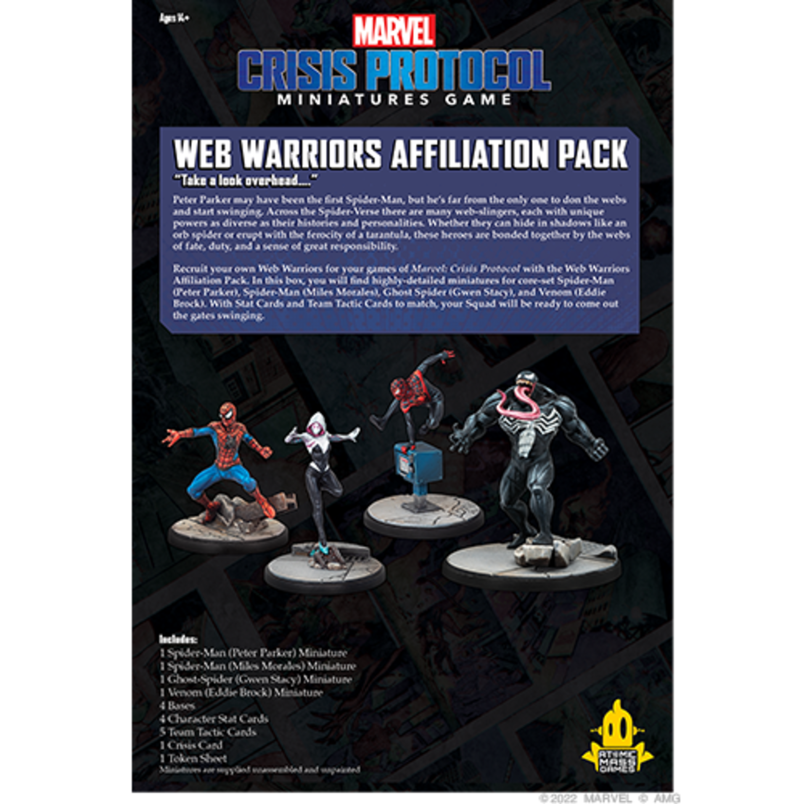 Atomic Mass Games Marvel Crisis Protocol Web Warriors Affiliation Pack