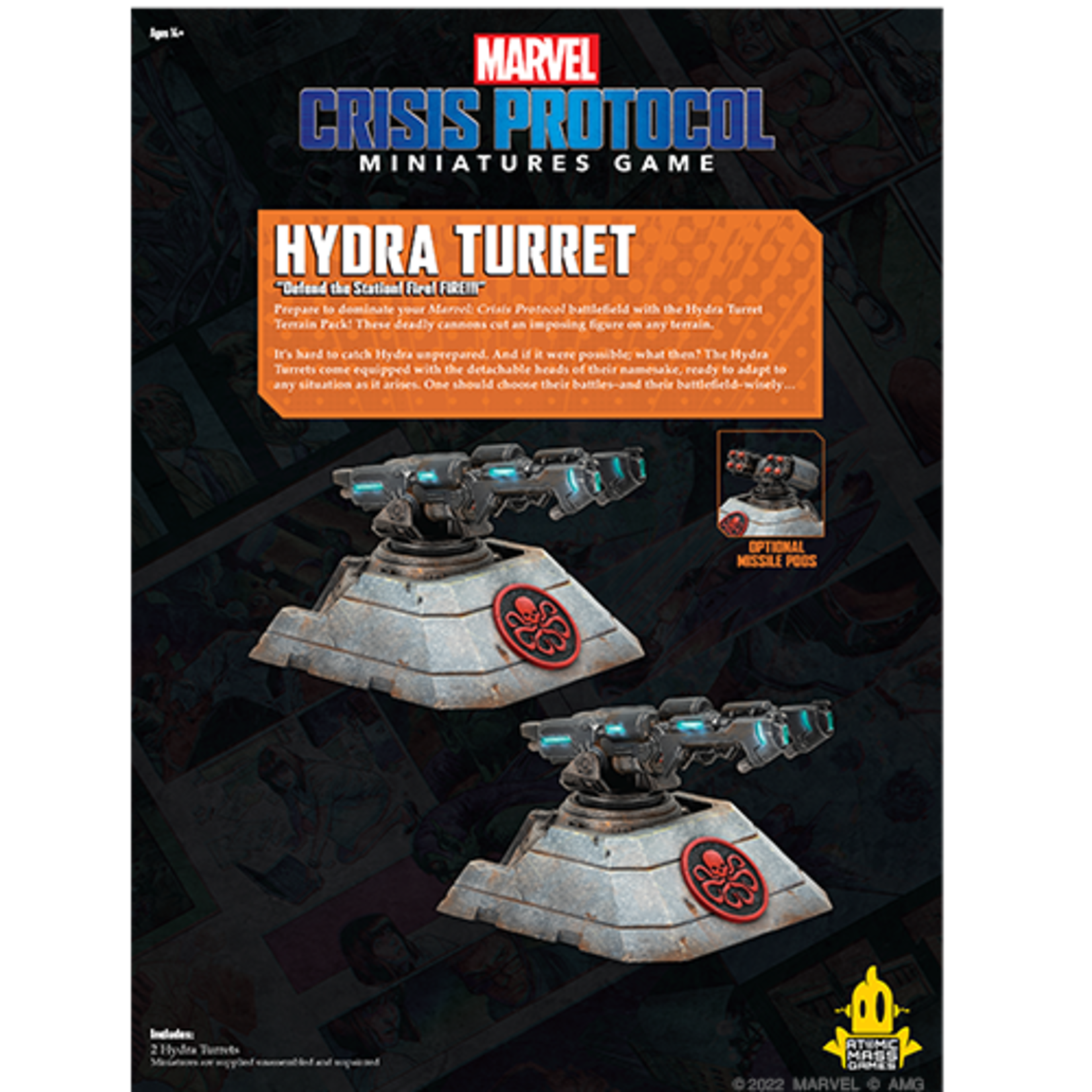 Atomic Mass Games Marvel Crisis Protocol Hydra Turret Terrain Pack