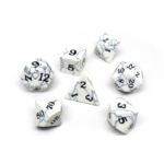 Easy Roller Dice CO White Howlite Signature Font 7pc Dice Set
