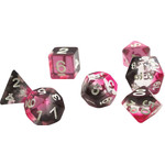 Sirius Dice RPG Dice Set (7): Pink, Clear, Black Resin