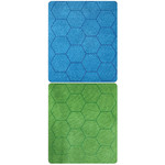 Chessex Reversible Megamat 1" Blue-Green Hexes 34.5" x 48"